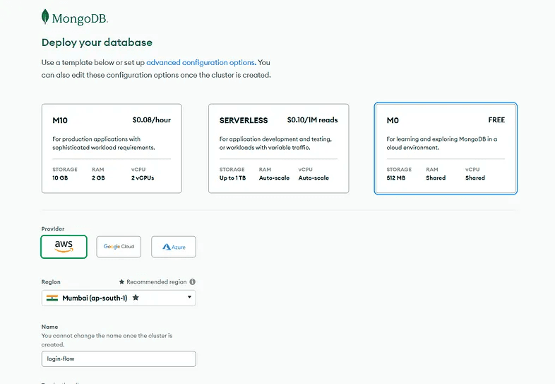 Deploy your Database