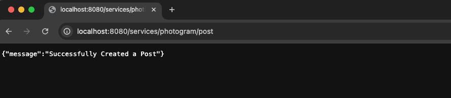 Response from Postgram Service