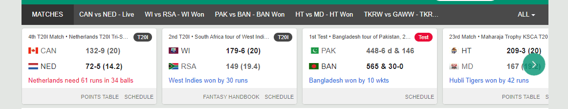 Crickbuzz Updates