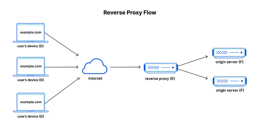 Reverse Proxy Server. Image Credit: Cloudflare